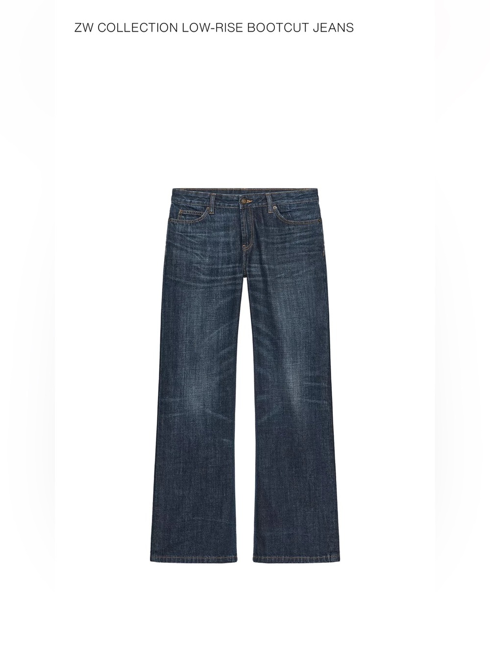 Zara ZW Collection Low Rise Bootcut Jeans Dark Wash Size 2